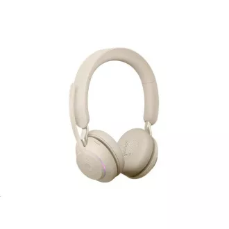 Jabra slušalice Evolve2 65, Link 380a MS, stereo, bež Jabra slušalice Evolve2 65, Link 380a MS, stereo, bež