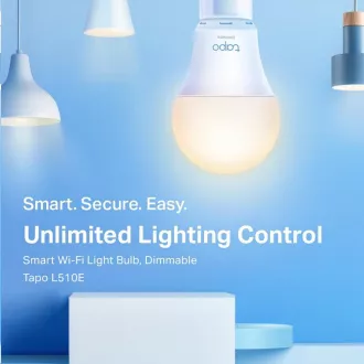 TP-Link Tapo L510E pametna WiFi LED žarulja s prigušivanjem (bijela, 2700K, 806lm, 2,4 GHz, E27)