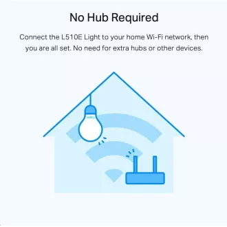 TP-Link Tapo L510E pametna WiFi LED žarulja s prigušivanjem (bijela, 2700K, 806lm, 2,4 GHz, E27)