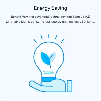 TP-Link Tapo L510E pametna WiFi LED žarulja s prigušivanjem (bijela, 2700K, 806lm, 2,4 GHz, E27)