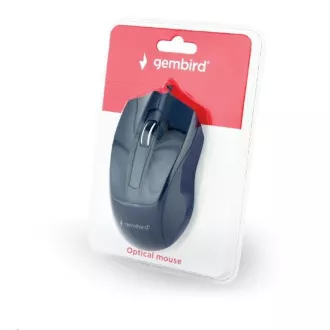 GEMBIRD miš MUS-3B-01, žičani, optički, 1000 dpi, USB, crni