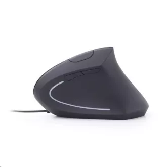 GEMBIRD miš MUS-ERGO-01, žičani, optički, vertikalni, 1200-3200 dpi, USB, crni
