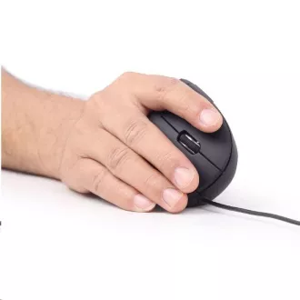 GEMBIRD miš MUS-ERGO-01, žičani, optički, vertikalni, 1200-3200 dpi, USB, crni