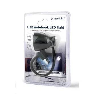 GEMBIRD USB lampa za laptop, fleksibilna, crna