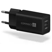 CONNECT IT Fast PD Charge adapter za punjenje 1 × USB-C, 18W PD, crni
