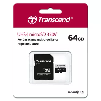 TRANSCEND MicroSDXC kartica 64GB 350V, visoka izdržljivost