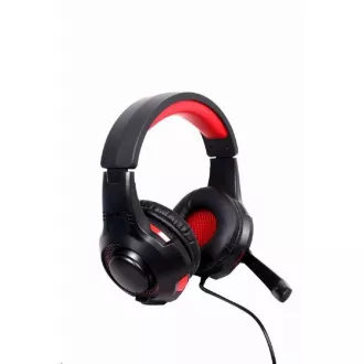 GEMBIRD slušalice s mikrofonom GHS-U-5.1-01, gaming, 5.1 surround, crno-crvene, USB