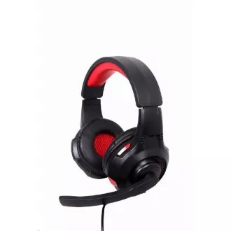 GEMBIRD slušalice s mikrofonom GHS-U-5.1-01, gaming, 5.1 surround, crno-crvene, USB