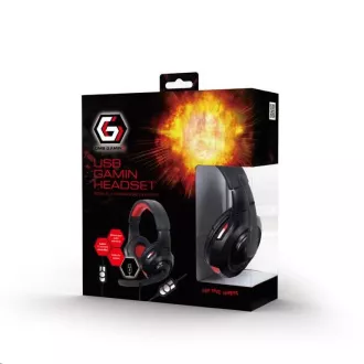 GEMBIRD slušalice s mikrofonom GHS-U-5.1-01, gaming, 5.1 surround, crno-crvene, USB