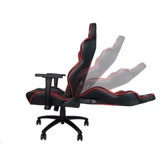 EVOLVEO masažna stolica za igru, Ptero ZX Cooled, s ventilatorima, crvena