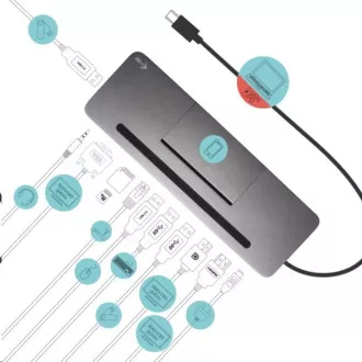 i-tec USB-C metalna ergonomska 4K 3x priključna stanica za zaslon + napajanje 85 W i-tec USB-C metalna ergonomska 4K 3x priključna stanica za zaslon + napajanje 85 W
