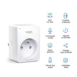 TP-Link Tapo P100 (2 komada) pametna WiFi mini utičnica (2300 W, 10 A, 2,4 GHz, BT) TP-Link Tapo P100 (2 komada) pametna WiFi mini utičnica (2300 W, 10 A, 2,4 GHz, BT)