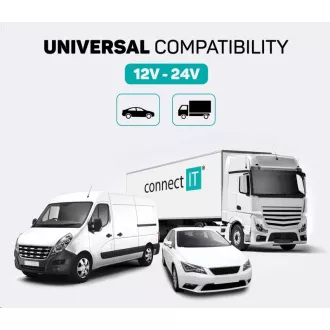 CONNECT IT InCarz QUICK CHARGE 3.0 punjač za auto, 1x USB-A, 3 A, karbonski