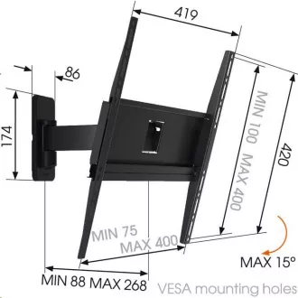 Vogel's MA3030 - TV ruka 2 zgloba M