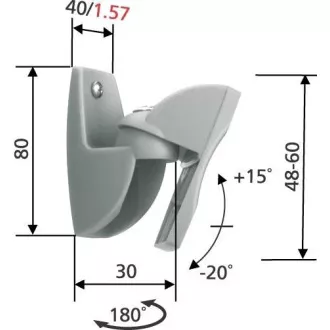 Vogelov VLB500 B - univerzalni držač zvučnika do 5 kg, crne boje