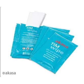 AKASA maramice za čišćenje AK-TCW-03, set od 5 maramica + 1x 5g AK-455, vlažne, citrusne, za čišćenje procesora, grafikon. karta