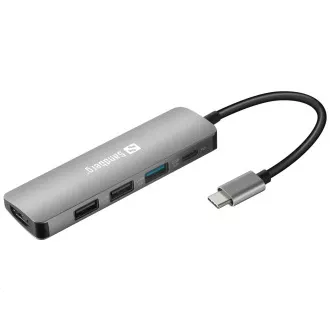 Sandberg priključna stanica USB-C -> HDMI + 3x USB + PD 100W