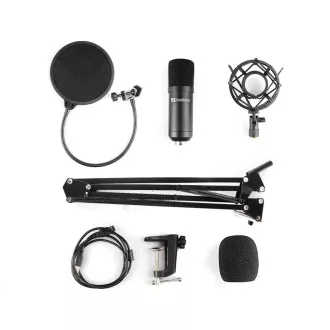 Sandberg mikrofonski set za streaming, USB, crni
