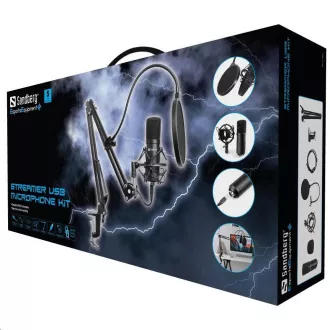 Sandberg mikrofonski set za streaming, USB, crni
