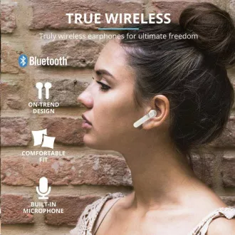 TRUST Primo Touch Bluetooth bežične slušalice - bijele TRUST Primo Touch Bluetooth bežične slušalice - bijele