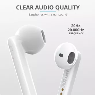 TRUST Primo Touch Bluetooth bežične slušalice - bijele TRUST Primo Touch Bluetooth bežične slušalice - bijele