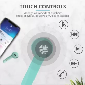 TRUST Primo Touch Bluetooth bežične slušalice - mint