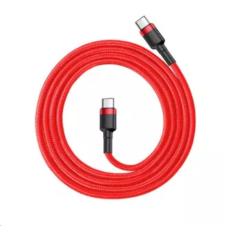 Baseus Cafule Series kabel za punjenje/podatkovni kabel USB-C na USB-C PD2.0 60W Flash 2m, crveni Baseus Cafule Series kabel za punjenje/podatkovni kabel USB-C na USB-C PD2.0 60W Flash 2m, crveni