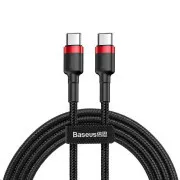 Baseus Cafule Series kabel za punjenje/podatkovni kabel USB-C na USB-C PD2.0 60W Flash 1m, crveno-crni