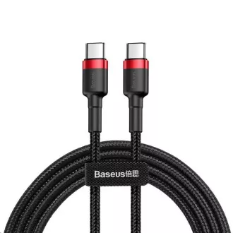 Baseus Cafule Series kabel za punjenje/podatkovni kabel USB-C na USB-C PD2.0 60W Flash 1m, crveno-crni Baseus Cafule Series kabel za punjenje/podatkovni kabel USB-C na USB-C PD2.0 60W Flash 1m, crveno-crni