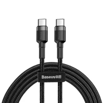 Baseus Cafule Series kabel za punjenje/podatkovni kabel USB-C na USB-C PD2.0 60W Flash 1m, sivo-crni
