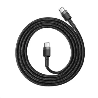 Baseus Cafule Series kabel za punjenje/podatkovni kabel USB-C na USB-C PD2.0 60W Flash 1m, sivo-crni
