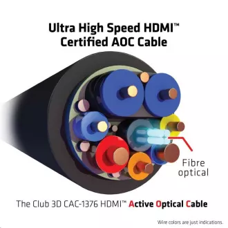 Club3D kabel Ultra brzi HDMI™ certificirani AOC kabel 8K60Hz, 4K120Hz, 10m Club3D kabel Ultra brzi HDMI™ certificirani AOC kabel 8K60Hz, 4K120Hz, 10m