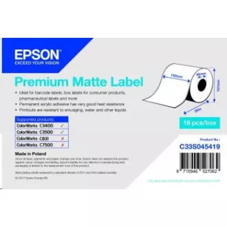 Epson rola naljepnica, normalni papir, 102 mm