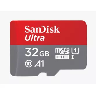 SanDisk MicroSDXC 32GB Ultra kartica (120 MB/s, A1 Class 10 UHS-I, Android) + adapter