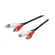 PREMIUMCORD Audio produžni kabel 2x činč - 2x činč (RCA, M/Ž) 5m