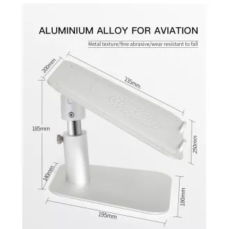 COTEetCI aluminijsko fleksibilno postolje za prijenosna računala (dvosmjerno) sivo - raspakiran - Raspakiran
