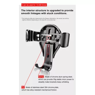 Baseus Osculum Type Gravity držač za automobil (nadzorna ploča), crna