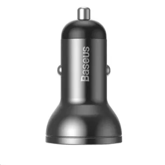 Baseus dual USB adapter za automobil sa zaslonom 4, 8A 24W, siva