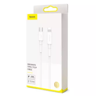Baseus Mini White Kabel Type-C do iP PD 18W 1m Bijeli Baseus Mini White Kabel Type-C do iP PD 18W 1m Bijeli