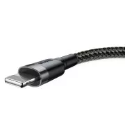 Baseus Cafule USB kabel za punjenje/podatkovni kabel za Lightning 2, 4A 0, 5m, sivo-crni
