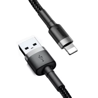 Baseus Cafule USB kabel za punjenje/podatkovni kabel za Lightning 2, 4A 0, 5m, sivo-crni