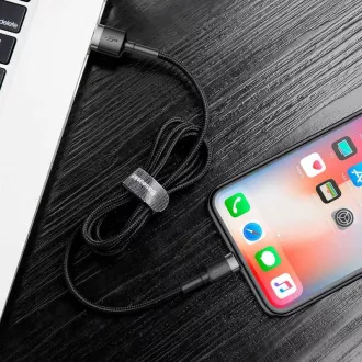 Baseus Cafule USB kabel za punjenje/podatkovni kabel za Lightning 2, 4A 0, 5m, sivo-crni