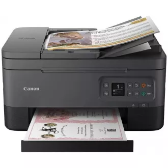 Canon PIXMA pisač TS7450 crni - u boji, MF (ispis, fotokopir, skeniranje, oblak), obostrani, USB, Wi-Fi, Bluetooth