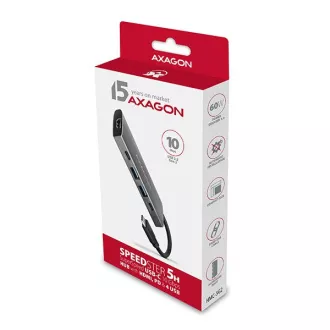 AXAGON HMC-5G2, USB 10Gbps hub, portovi 2x USB-A, 2x USB-C, HDMI 4k/60, PD 100W, USB-C kabel 13cm