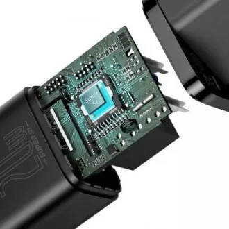 Baseus Super SI set USB-C 20W adaptera i USB-C kabela za Lightning 1m, crni