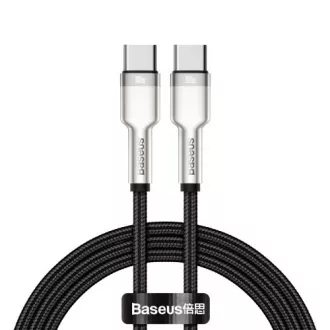 Baseus Cafule Series kabel za punjenje/podatkovni kabel USB-C muški na USB-C muški s metalnim terminalima 100W 1m, crni