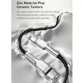 Baseus Cafule Series kabel za punjenje/podatkovni kabel USB-C muški na USB-C muški s metalnim terminalima 100W 1m, crni