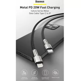 Baseus Cafule Series USB-C kabel za punjenje/podatkovni kabel za Lightning PD 20W 1m, bijeli