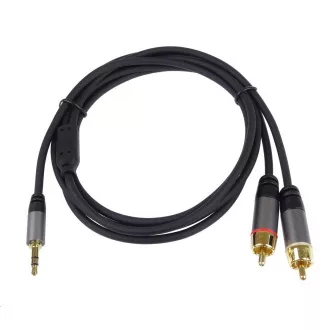 PREMIUMCORD kabel, Jack 3.5mm-2xCINCH M/M 5m