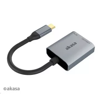 AKASA čitač kartica AK-CR-10BK (SD, microSD), vanjski, USB 3.2 Type-C